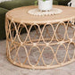 Tavolino da caffè scandinavo con piano rotondo Tavolino da cocktail in rattan