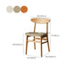 Contemporary Open Side Dining Chair Wooden Upholstered Chair for Dining Room