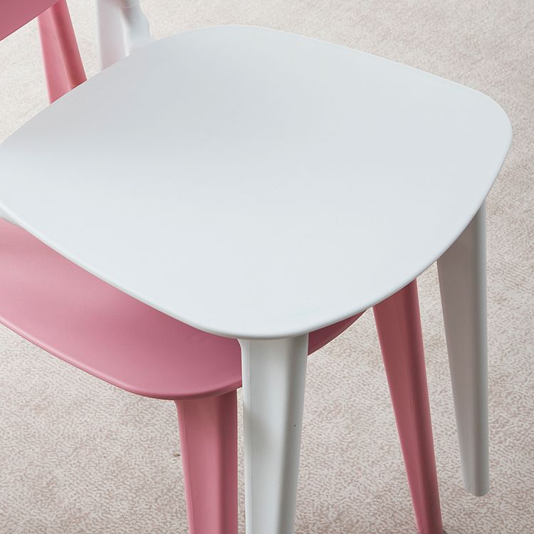 Modern Chair Dining Armless Chair with Plastic Legs for Kitchen Clearhalo ' kitchen&dining_furn' 'Dining Chairs' 'Dining Tables & Seating' 'dining_chair' 'furn' 'furn_dining_chair' 'Furniture' 'furniture_dining_chair' 'Kitchen & Dining Furniture' 'kitchen' 1200x1200_d0ea0333-72c4-4000-a9d1-8efbfce0e10e