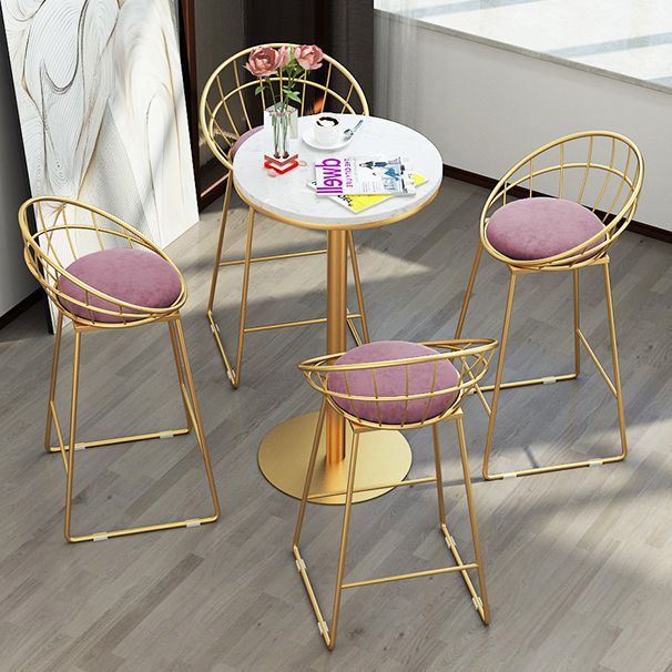 Modern Round Counter Set 1/2/5 Pieces Stone Indoor Bar Stool and Table Set Clearhalo 'Bar Furniture' 'furn' 'furn_home_bar_bar_sets' 'Furniture' 'Home Bars & Bar Sets' 'home_bar_bar_sets' 'Kitchen & Dining Furniture' 1200x1200_d0ea4eaa-cffc-4006-a0bb-809f4909f283