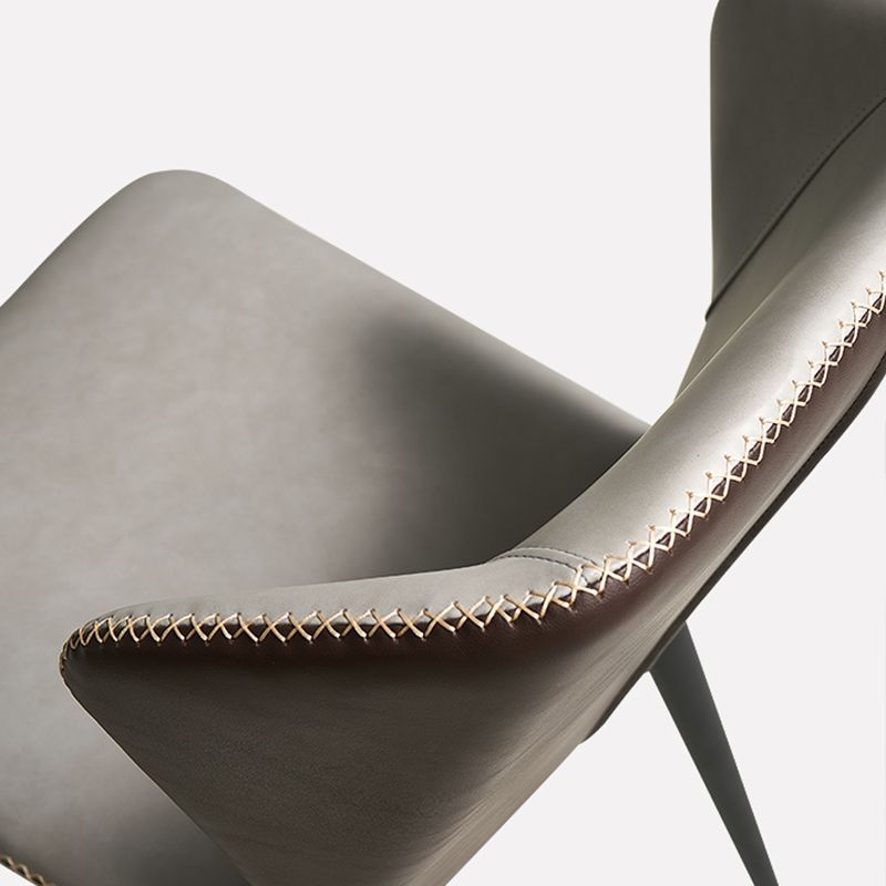 Contemporary Style Dining Chairs Armless Wingback Chairs for Kitchen with Metal Legs Clearhalo ' kitchen&dining_furn' 'Dining Chairs' 'Dining Tables & Seating' 'dining_chair' 'furn' 'furn_dining_chair' 'Furniture' 'furniture_dining_chair' 'Kitchen & Dining Furniture' 'kitchen' 1200x1200_d0ec400f-d4aa-4380-ac21-9ddfe18d1fc9