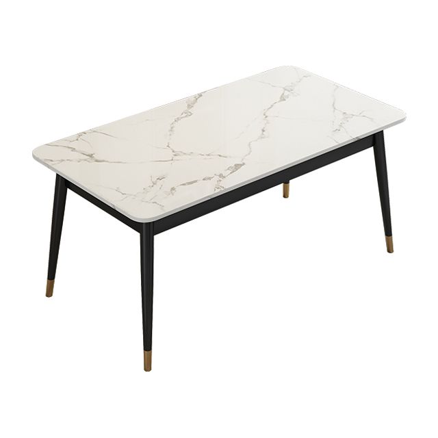 Sintered Stone Dining Table Traditional Luxury 4 Legs Table with Metal Base Clearhalo 'Dining Tables & Seating' 'Dining Tables' 'dining_table' 'furn' 'furn_dining_table' 'Furniture' 'furniture_dining_table' 'Kitchen & Dining Furniture' 'kitchen' 'kitchen_dining_table' 1200x1200_d0ed2fa4-bd54-46c5-926e-d855900cea9a