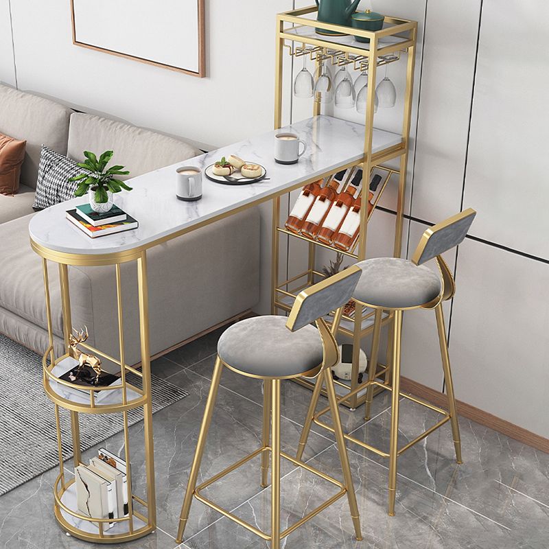 Tavolo da pub a forma irregolare in pietra sinterizzato tavolo da bistrot di bistrot lussuoso con doppio piedistallo