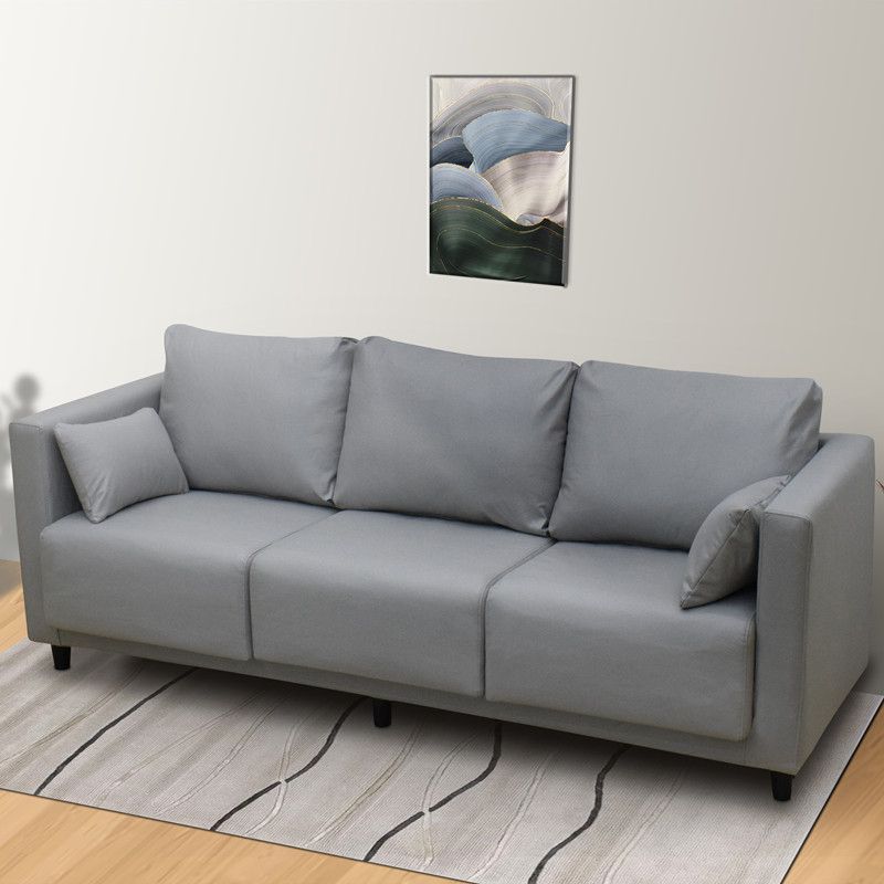 Square Arm Modern Sofa with Tight Seat and Loose Back for Living Room Clearhalo 'furn' 'furn_sofas' 'Furniture' 'furniture_sofas' 'kitchen' 'kitchen_sofas' 'Living Room Furniture' 'Sofa' 'sofas' 1200x1200_d0eedade-6fd0-4845-8739-2c0d49bcfbbe