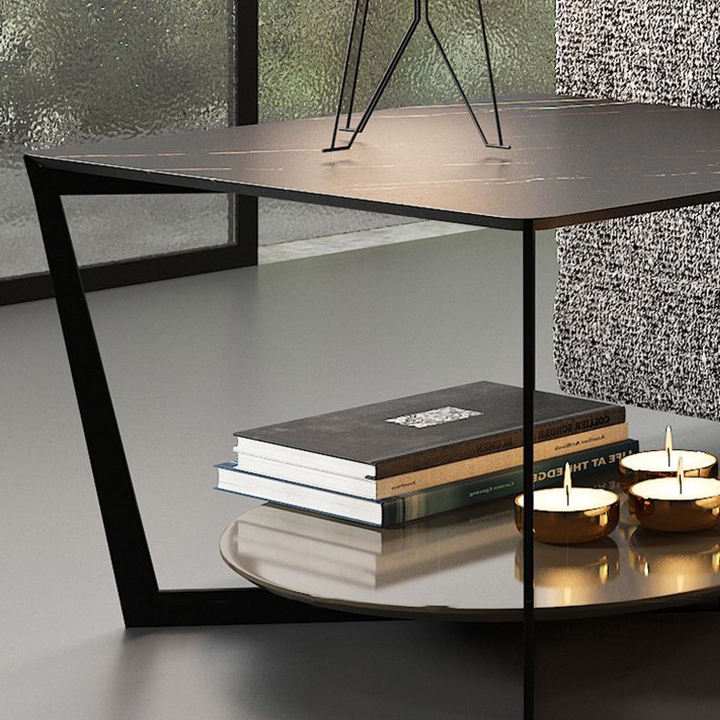 Industrial Accent Table Nightstand Lower Shelf Night Table for Bedroom Clearhalo 'Bedroom Furniture' 'furn' 'furn_night_stand' 'Furniture' 'night_stand' 'Nightstands' 1200x1200_d0efbded-8d7b-4895-bd59-764c0f1ccfef