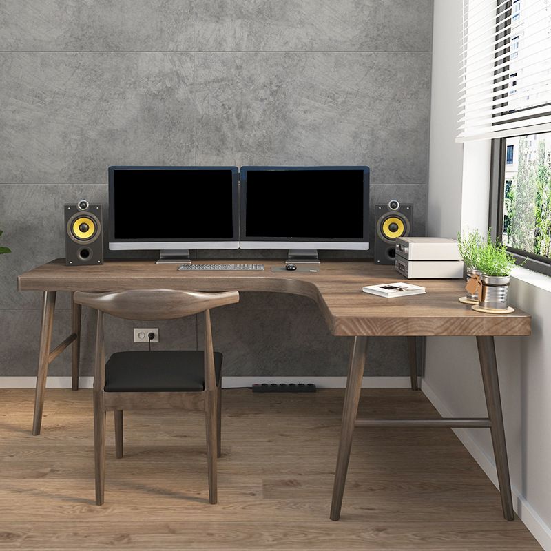 Modern Style Wooden Writing Desk L-Shape Desk for Bedroom and Office Clearhalo 'furn' 'furn_office_desk' 'Furniture' 'Office Desks' 'Office Furniture' 'office_desk' 1200x1200_d0f10231-4315-4755-8e58-9a2df23a9ab3