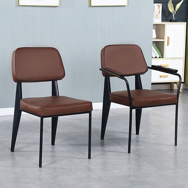 Chaise de bras industriel en métal ouvrir la salle de cuisine de salle à manger