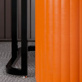 Mitte des Jahrhunderts moderner Waschtisch-Faux-Leder-Make-up-Schminktisch mit Spiegel und Stuhlset