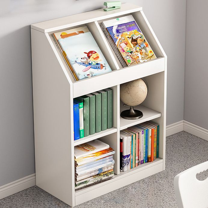 長方形の棚付きの木製の本棚モダンなホームオフィスの本棚