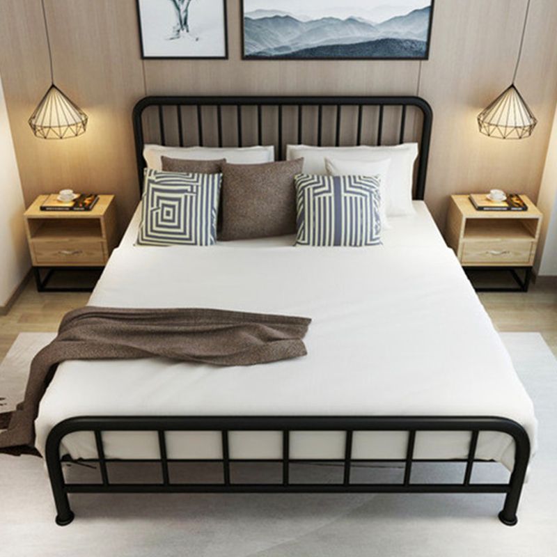 Modern Metal Headboard Bed Rectangular Open-Frame Bed with Metal Legs Clearhalo 'Bedroom Furniture' 'Beds' 'furn' 'furn_beds' 'Furniture' 1200x1200_d0f6897e-a9db-459b-b169-975f6e10baa6
