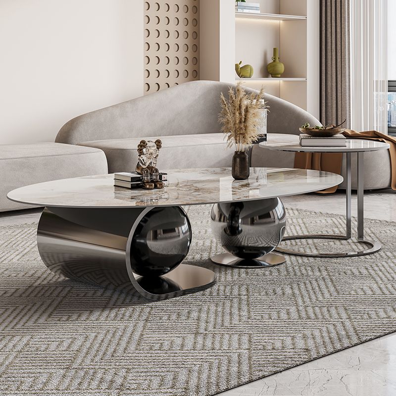 Simple Abstract Coffee Table Slate Top Geometric Coffee Coffee or End Table Clearhalo 'Coffee & Accent Tables' 'Coffee Tables' 'coffee_tables' 'furn' 'furn_coffee_tables' 'Furniture' 'Living Room Furniture' 1200x1200_d0f6d071-9ec1-4be4-bce6-546e09e68546