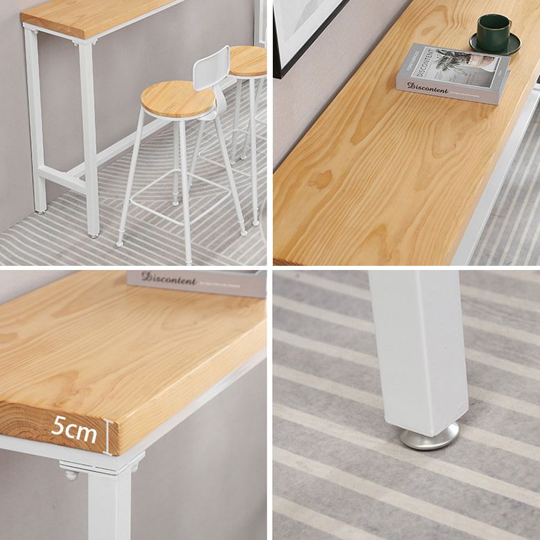 Industrial Rectangle Solid Wood Bar Table Set 1/5/9 Pieces Counter Table with High Stools Clearhalo 'Bar Furniture' 'furn' 'furn_home_bar_bar_sets' 'Furniture' 'Home Bars & Bar Sets' 'home_bar_bar_sets' 'Kitchen & Dining Furniture' 1200x1200_d0f86162-ebc9-4698-99f0-b3c4b6123dde