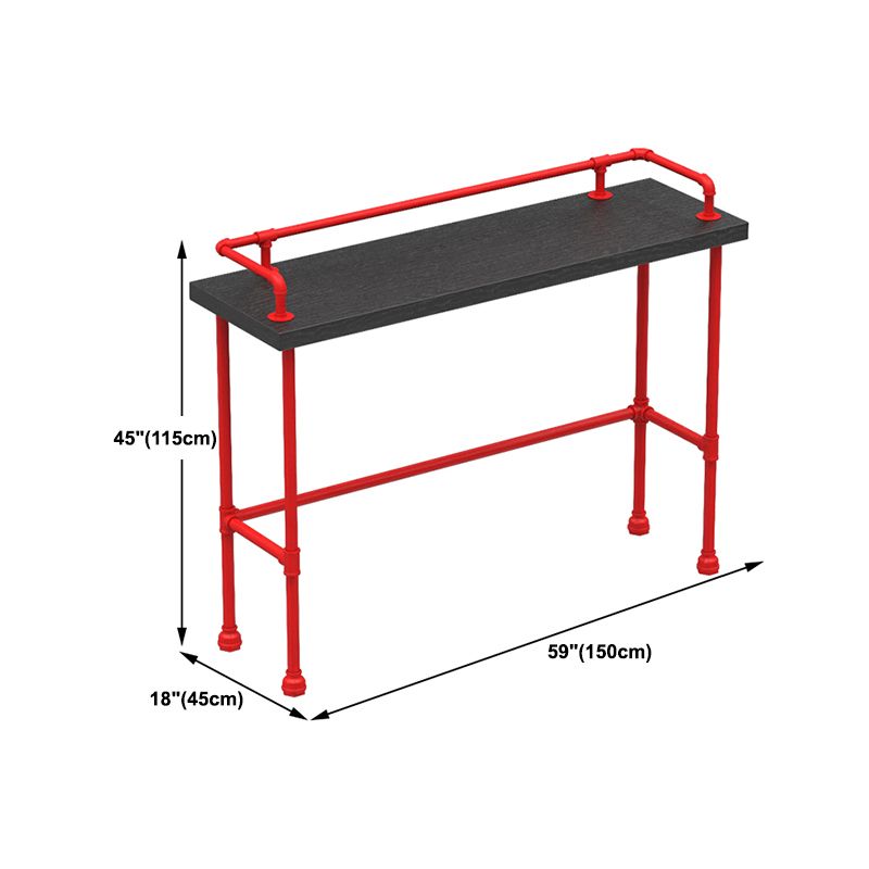 Black and Red Counter Set Industrial 1/4 Pieces Rectangle Wood Counter Set Clearhalo 'Bar Furniture' 'furn' 'furn_home_bar_bar_sets' 'Furniture' 'Home Bars & Bar Sets' 'home_bar_bar_sets' 'Kitchen & Dining Furniture' 1200x1200_d0f86249-71f5-461e-b074-d66a6f86eb7a