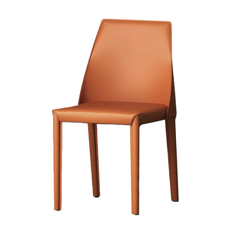 Contemporary Faux Leather Dining Chair Metal Dining Armless Chairs for Home Use Clearhalo ' kitchen&dining_furn' 'Dining Chairs' 'Dining Tables & Seating' 'dining_chair' 'furn' 'furn_dining_chair' 'Furniture' 'furniture_dining_chair' 'Kitchen & Dining Furniture' 'kitchen' 1200x1200_d0f900b0-579d-4345-a5d2-29a4bb2c1b41