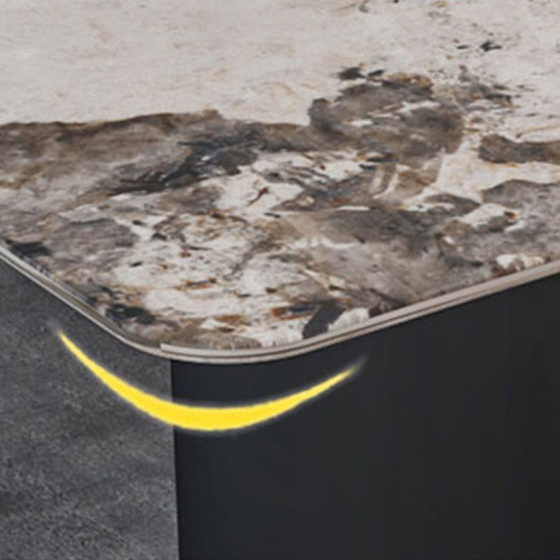 Modern 1/2/5/7 Pieces Dining Set Sintered Stone Dining Table with Leather Chairs Clearhalo 'Dining Room Sets' 'Dining Tables & Seating' 'dining_room_set' 'furn' 'furn_dining_room_set' 'Furniture' 'furniture_dining_room_set' 'Kitchen & Dining Furniture' 1200x1200_d0f96fd4-05da-4d9c-8f51-cb3737edb547