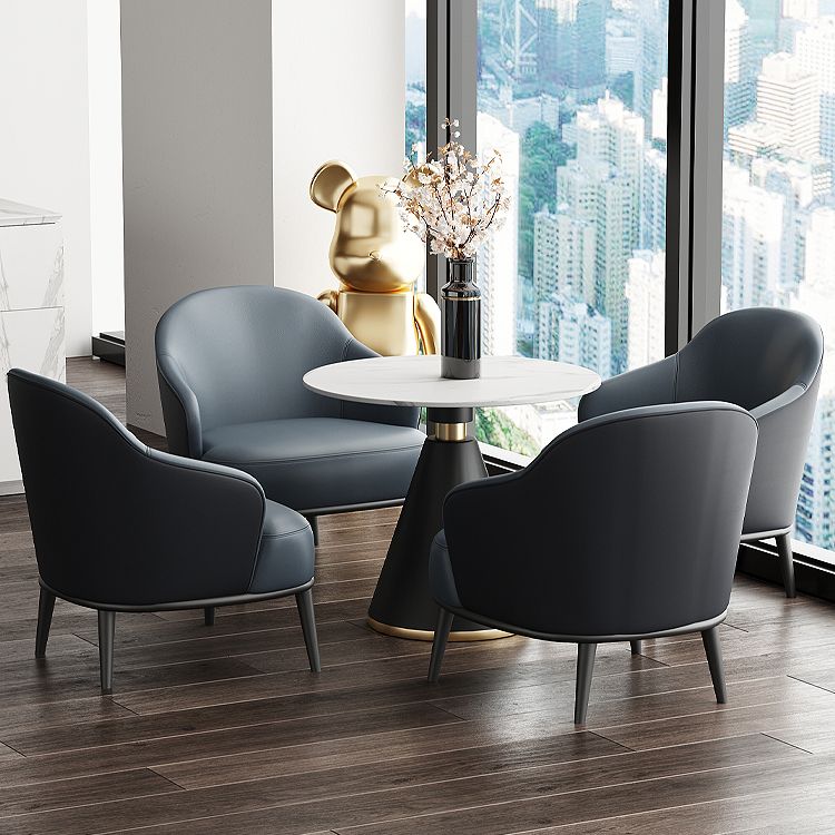 Round Table Dinette Table Contemporary Stone Dinner Room Table with Pedestal Base Clearhalo ' dining_table' 'Dining Tables & Seating' 'Dining Tables' 'furn' 'furn_dining_table' 'Furniture' 'furniture_dining_table' 'Kitchen & Dining Furniture' 'kitchen&dining_furn' 'kitchen' 'kitchen_dining_table' 1200x1200_d0f97f16-e9d5-4b89-9441-616082f5effc