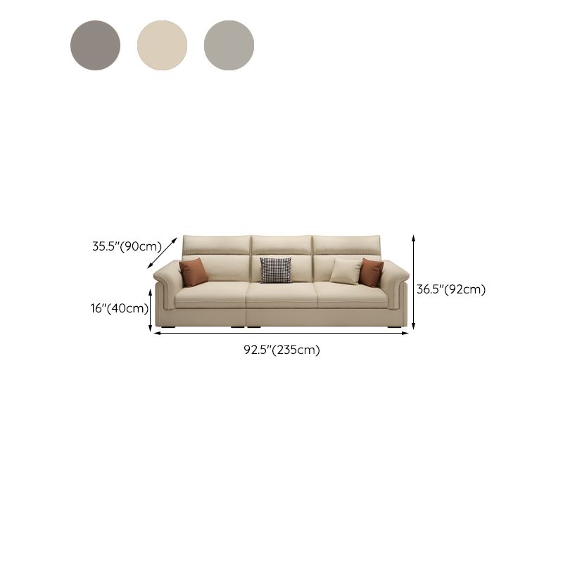 Contemporary Faux Leather Sofa with Ottoman Included in Pine Wood Clearhalo 'furn' 'furn_sofas' 'Furniture' 'Living Room Furniture' 'Sofa' 'sofas' 1200x1200_d0fa8bd3-8487-4072-8d60-409b1778d73e