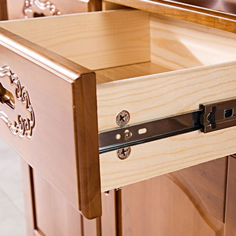 Modern Style Solid Wood Sideboard Table Kitchen Sideboard with Door Clearhalo 'buffet_sideboard' 'Buffets & Sideboards' 'furn' 'furn_buffet_sideboard' 'Furniture' 'Kitchen & Dining Furniture' 1200x1200_d0fc278f-cc09-4af1-8b90-ca6231c04ea3