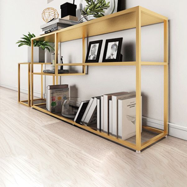 29.53-inch Tall Modern Console Table Iron Accent Table with Shelves Clearhalo 'Console Tables' 'console_tables' 'Entry & Mudroom Furniture' 'furn' 'furn_console_tables' 'Furniture' 1200x1200_d0fcd420-c62b-45e8-b6ac-8c187e783f05