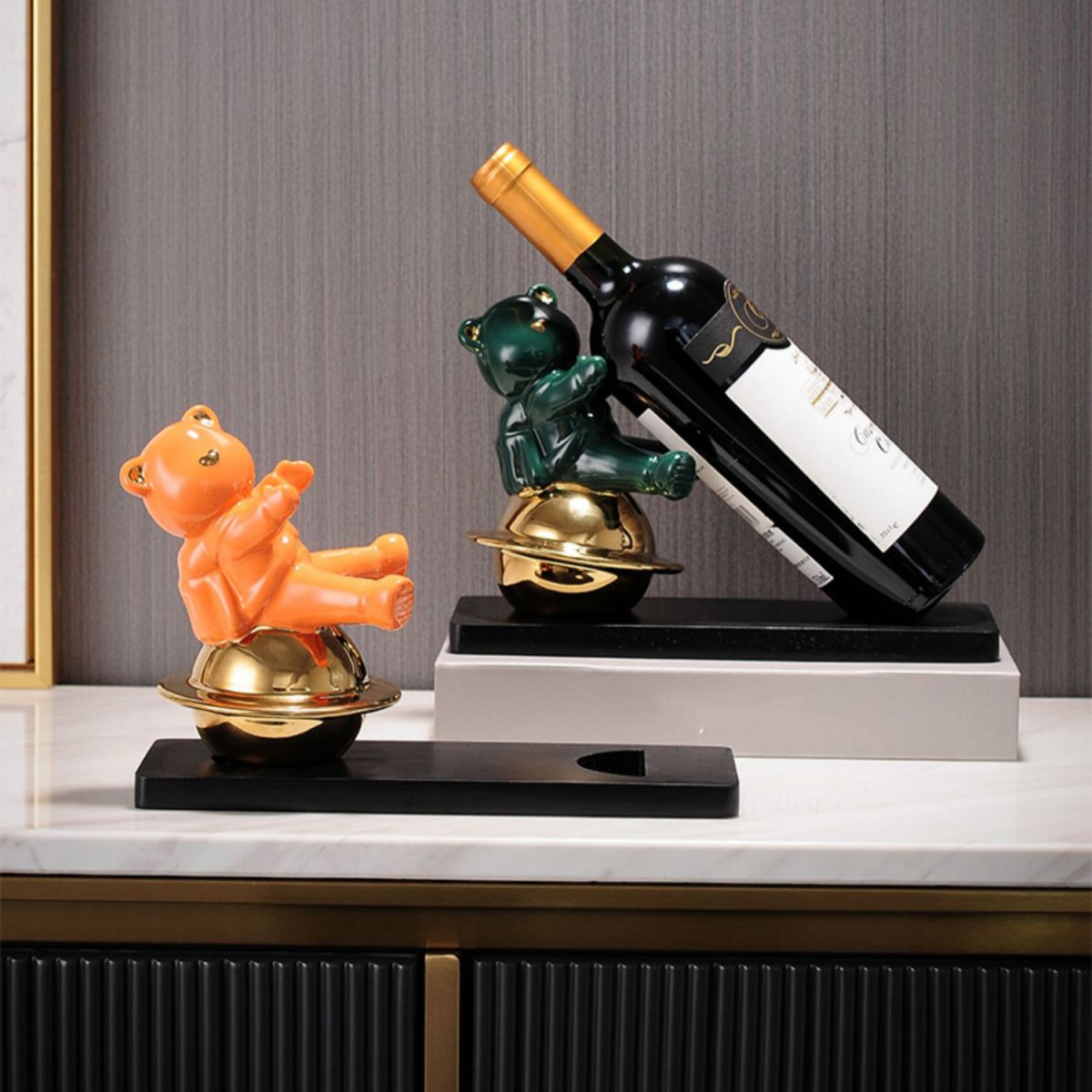 Countertop Wine Rack Solid Wood Base Wine Bottle Rack for Living Room Clearhalo 'furn' 'furn_wine_racks' 'Furniture' 'Kitchen & Dining Furniture' 'Wine Racks' 'wine_racks' 1200x1200_d0fe56ec-6c73-4947-bea7-36cce45ce72a