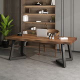 Industriële eetzaal 1/2 stuks massief houten dubbele voetstuk dinette set