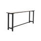 Modern White and Black Bistro Table Rectangle Footrest Cocktail Bar Table Clearhalo 'Bar Furniture' 'Bar Tables' 'bar_tables' 'furn' 'furn_bar_tables' 'Furniture' 'furniture_bar_tables' 'Kitchen & Dining Furniture' 1200x1200_d0ff8310-1f33-4356-8834-a26c6e17d8f8
