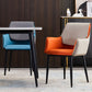 Contemporary Arm Chair Matte Finish Leather Curved Parsons Chair for Dining Room Clearhalo ' kitchen&dining_furn' 'Dining Chairs' 'Dining Tables & Seating' 'dining_chair' 'Furniture' 'furniture_dining_chair' 'Kitchen & Dining Furniture' 'kitchen' 1200x1200_d101aaea-0dd7-4c77-a124-e94edf07a80e