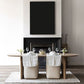 Pine Solid Wood Dining Table Contemporary Dining Site Table with Double Pedestal Clearhalo ' dining_table' 'Dining Tables & Seating' 'Dining Tables' 'furn' 'furn_dining_table' 'Furniture' 'furniture_dining_table' 'Kitchen & Dining Furniture' 'kitchen&dining_furn' 'kitchen' 'kitchen_dining_table' 1200x1200_d1038f63-8e27-483a-ba6e-016b052c9e72