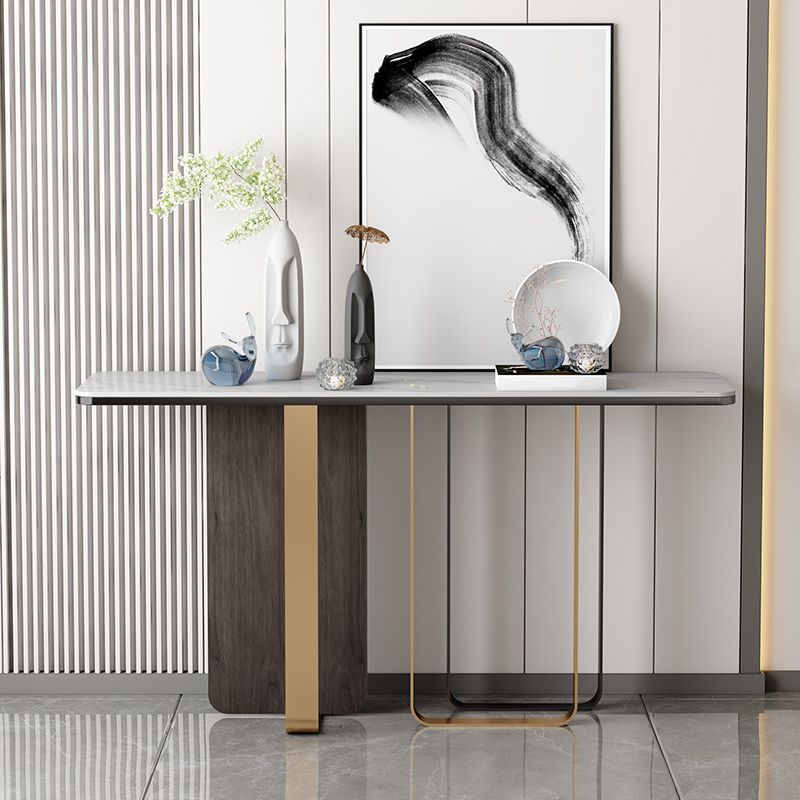 Stone Console Table Modern Stain Resistant End Table , 33.46 Inch Tall