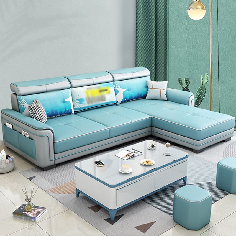 Square Arm L-Shape Right Hand Facing Sectional Sofa with Chaise Clearhalo 'furn' 'furn_sectionals' 'Furniture' 'furniture_sectionals' 'kitchen' 'kitchen_sectionals' 'Living Room Furniture' 'Sectionals' 1200x1200_d10629c6-819d-4186-a4e7-d0000ae09133