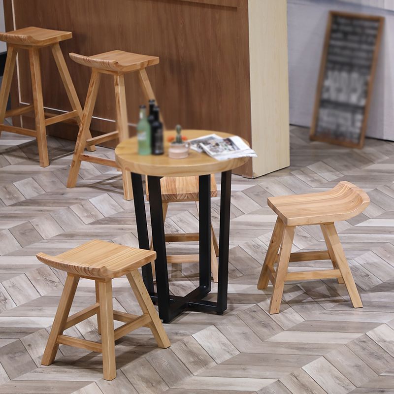 Contemporary Solid Wood Bar Stool Indoor Bar Stool With Footrest and Wood Seat Clearhalo 'Bar Furniture' 'Bar Stools' 'bar_stools' 'furn' 'furn_bar_stools' 'furniture_bar_stools' 'Kitchen & Dining Furniture' 'kitchen&dining_furn' 'kitchen' 'kitchen_furn' Furniture' 1200x1200_d108153a-7ba6-4df2-847c-aae9e69133b4