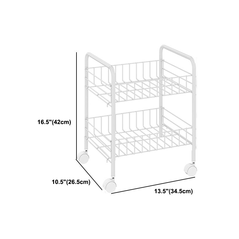Libreria in stile moderno bianco aperta libreria in metallo con ruote a fuoco