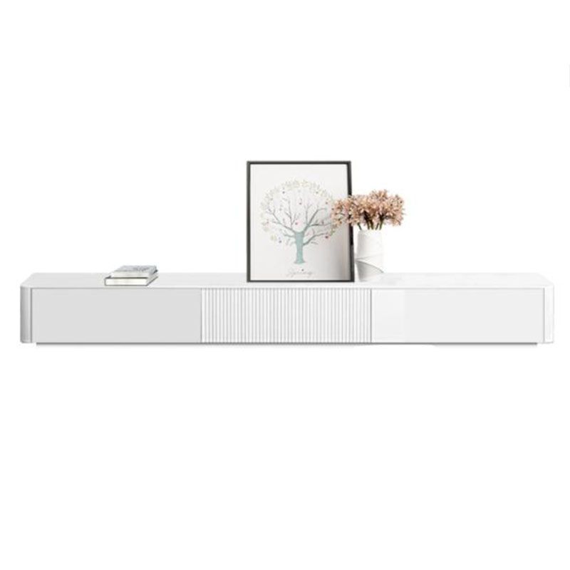 Mobile TV scandinavo antigraffio, console TV bianca/nera con 3 cassetti