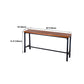 Mesa de mostrador de barra de metal industrial Mesa de mostrador de barra rectangular con base de caballete