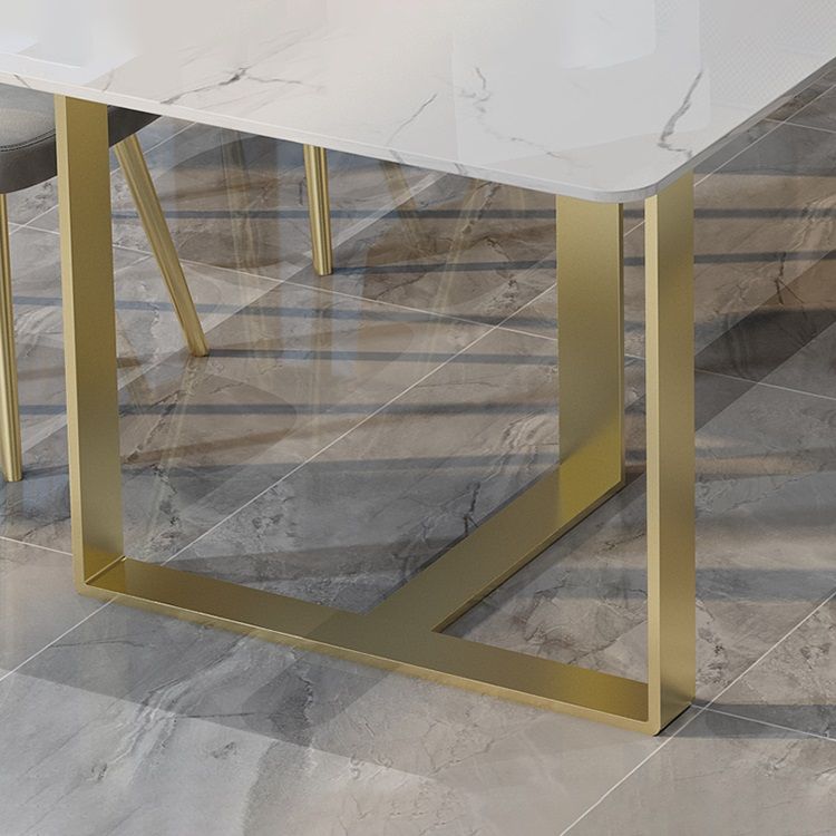 Rectangle White Dining Table Sintered Stone Table Luxury with Double Pedestal Clearhalo ' dining_table' 'Dining Tables & Seating' 'Dining Tables' 'furn' 'furn_dining_table' 'Furniture' 'furniture_dining_table' 'Kitchen & Dining Furniture' 'kitchen&dining_furn' 'kitchen' 'kitchen_dining_table' 1200x1200_d10c945a-30a6-48d1-872b-b9ae61e36f53