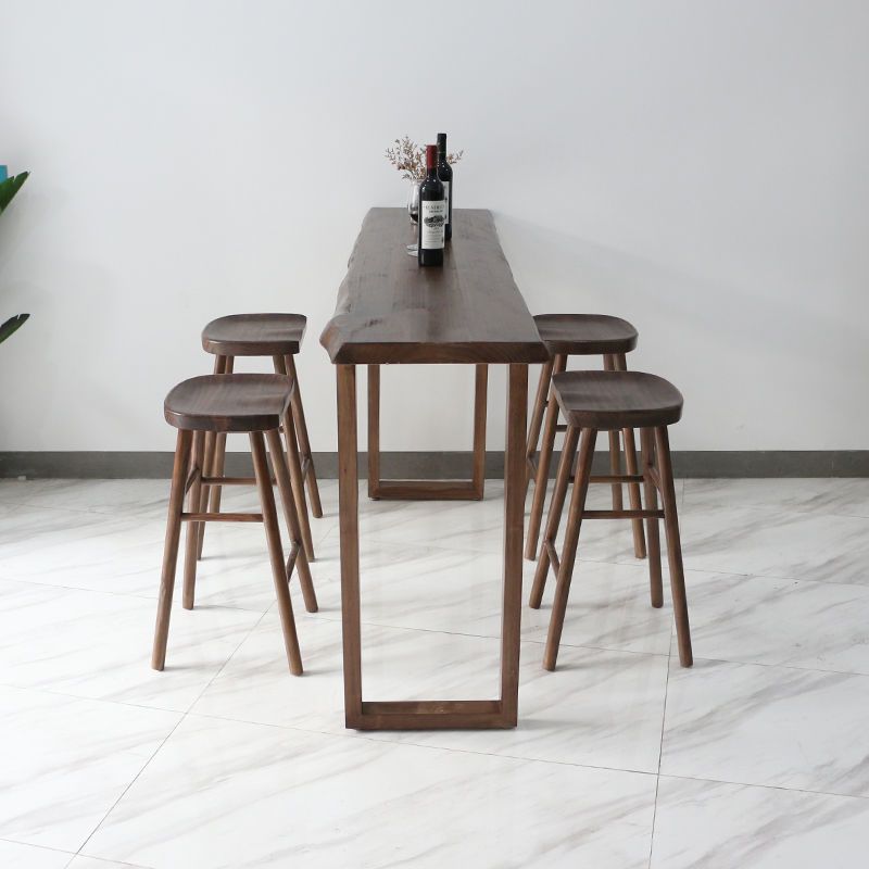 Contemporary Style Dining Wooden Table Bar Counter Table for Kitchen Clearhalo 'Bar Furniture' 'Bar Tables' 'bar_tables' 'furn' 'furn_bar_tables' 'Furniture' 'furniture_bar_tables' 'Kitchen & Dining Furniture' 1200x1200_d10cf790-6d94-4815-965c-013adb0b78be