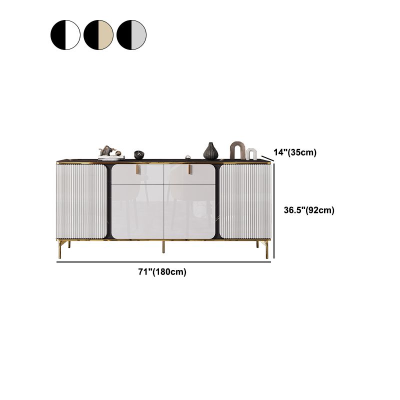 Sideboard Glam Sideboard con cassetto in pietra e sideboard a buffet in legno