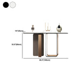 Tavolo da divano console rettangolare glam con le gambe