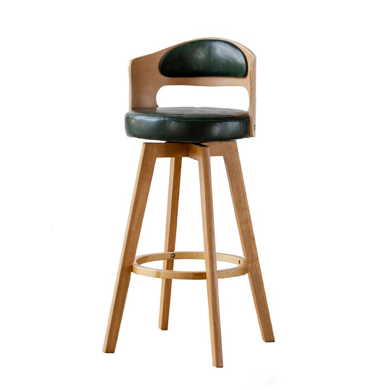 Scandinavia Style Bar-stool Wooden Legs Round Seat Barstool for Bar Kitchen Clearhalo 'Bar Furniture' 'Bar Stools' 'bar_stools' 'furn' 'furn_bar_stools' 'furniture_bar_stools' 'Kitchen & Dining Furniture' 'kitchen&dining_furn' 'kitchen' 'kitchen_furn' Furniture' 1200x1200_d10e7038-be13-4f06-a5a6-7239beec9a63