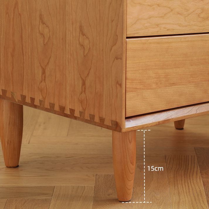 Poitrine d'accentuation en bois de pin 37,8 "de haut armoire latérale avec 5 tiroirs