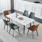 Industrial Rectangle Stone Table Standard Height Kitchen Room Table with 4 Legs
