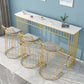 Industrial Rectangle Bistro Bar Desk Faux Marble Bistro Table for Indoor Clearhalo 'Bar Furniture' 'Bar Tables' 'bar_tables' 'furn' 'furn_bar_tables' 'Furniture' 'Kitchen & Dining Furniture' 1200x1200_d1104863-85e3-40a4-9b11-db08742d9964