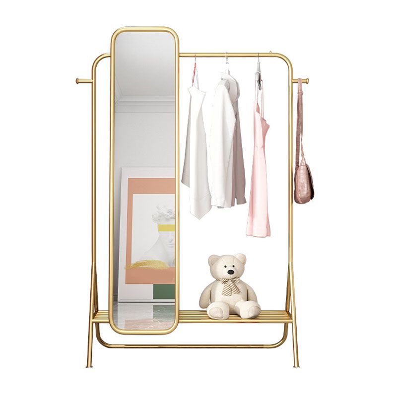 Glamargtrack Metall gerahmt Hanging Rail Regal Eingangshalle mit Spiegel