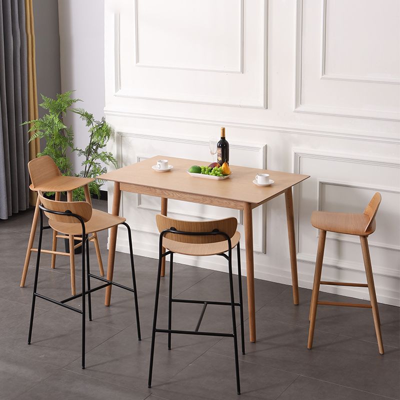 Black Metal Barstool Industrial Indoor Tall Stool with Wood Seat, 1 Piece Clearhalo 'Bar Furniture' 'Bar Stools' 'bar_stools' 'furn' 'furn_bar_stools' 'furniture_bar_stools' 'Kitchen & Dining Furniture' 'kitchen&dining_furn' 'kitchen' 'kitchen_furn' Furniture' 1200x1200_d111bb07-fa43-41a1-a9fc-b90002c53796
