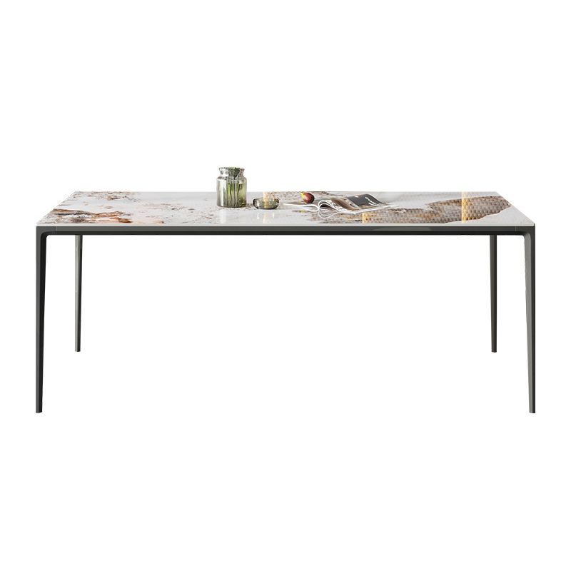 Metal Contemporary Rectangular Table White Sintered Stone Dining Table with Metal Legs Clearhalo ' dining_table' 'Dining Tables & Seating' 'Dining Tables' 'furn' 'furn_dining_table' 'Furniture' 'furniture_dining_table' 'Kitchen & Dining Furniture' 'kitchen&dining_furn' 'kitchen' 'kitchen_dining_table' 1200x1200_d111e0c8-af4b-43cc-b8f4-5f4aa22fcc79