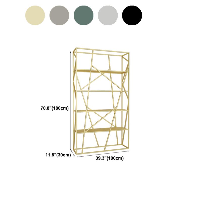 Libreria scaffale a scala metallica moderna verticale aperta.