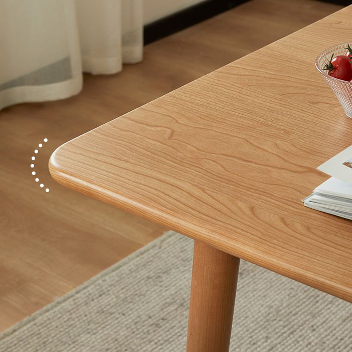 Moderne massief houten rechthoekige ruimtebesparende eettafel met 4 poten