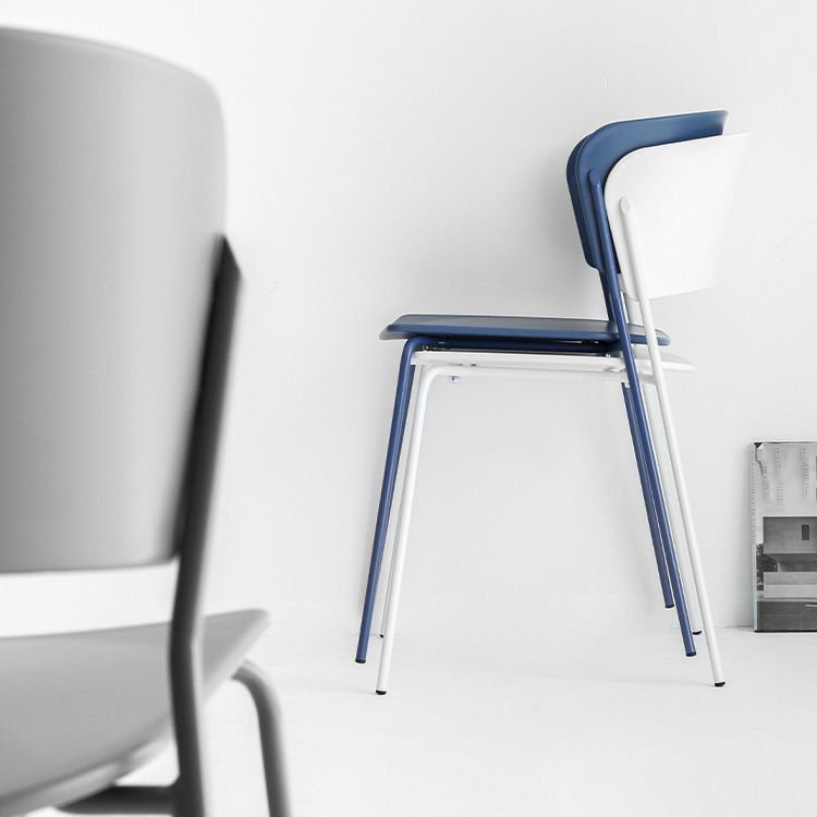 Matte Finish Industrial Dining Side Chair Open Back Plastic Dining Chair Clearhalo ' kitchen&dining_furn' 'Dining Chairs' 'Dining Tables & Seating' 'dining_chair' 'furn' 'furn_dining_chair' 'Furniture' 'furniture_dining_chair' 'Kitchen & Dining Furniture' 'kitchen' 1200x1200_d1188899-fff6-4565-9fff-14f9f893d063