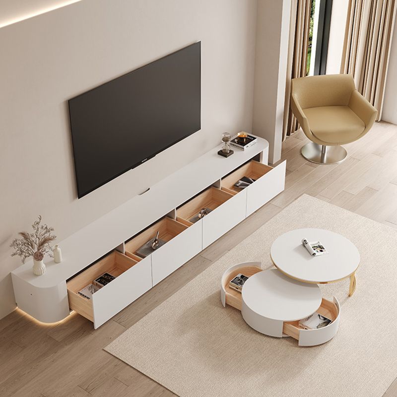 Enclosed Storage Stand Console Scandinavian TV Media Console with Drawers Clearhalo 'furn' 'furn_tv_stands_entertainment_centers' 'Furniture' 'Living Room Furniture' 'TV Stands & Entertainment Centers' 'TV Stands & Media Storage Furniture' 'tv_stands_entertainment_centers' 1200x1200_d1189e58-0dcb-44e0-a47f-732905127838