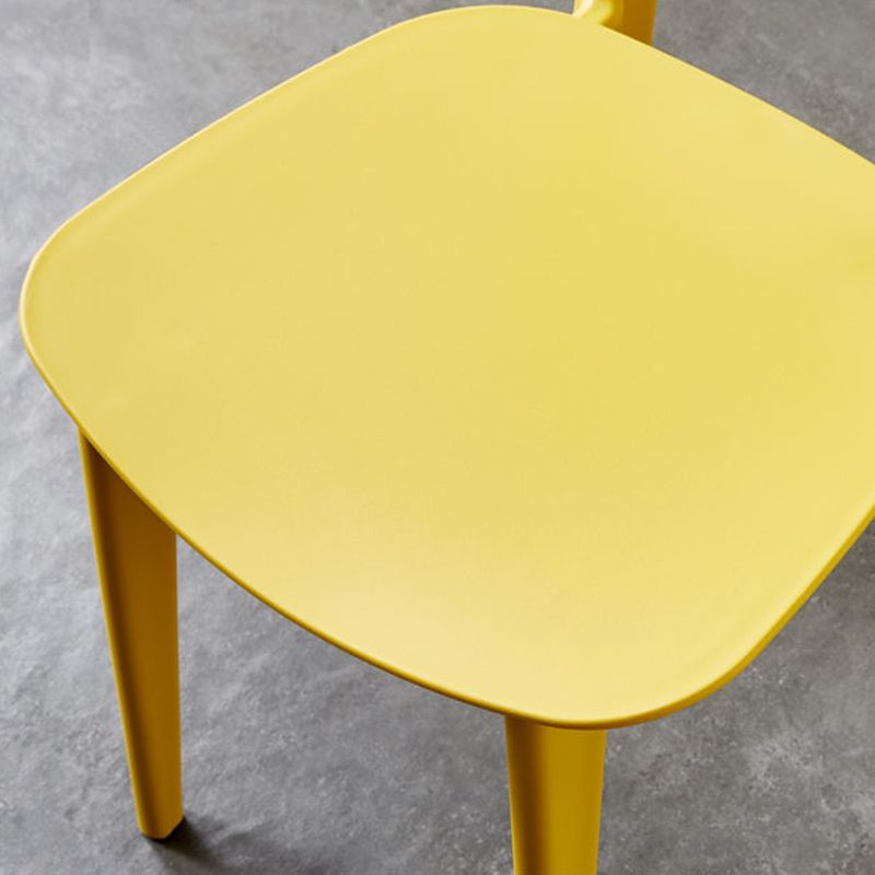 Contemporary Kitchen Dining Side Chair Open Back Plastic Chair